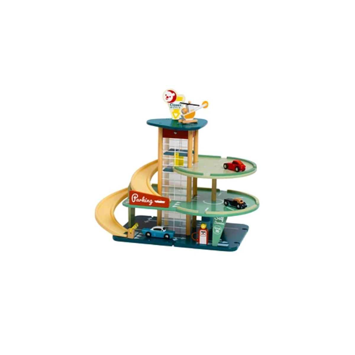 KIDSCOOL - Juego Didáctico Gran Estacionamiento Vintage