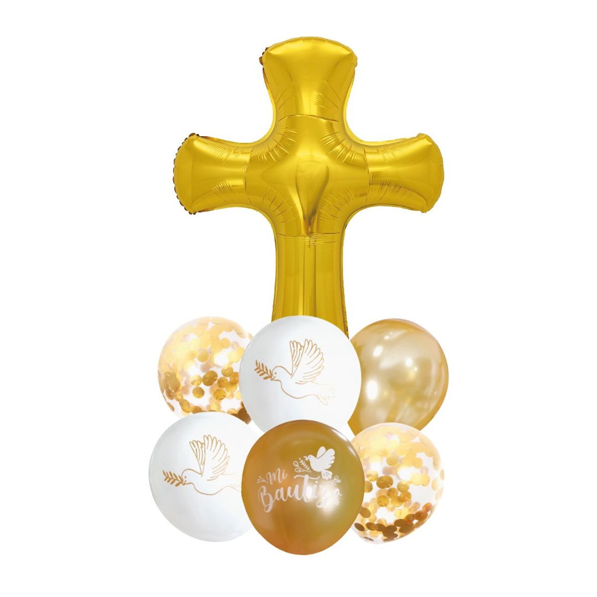 GENERICO - SET 7 GLOBO MI BAUTIZO X1UNI