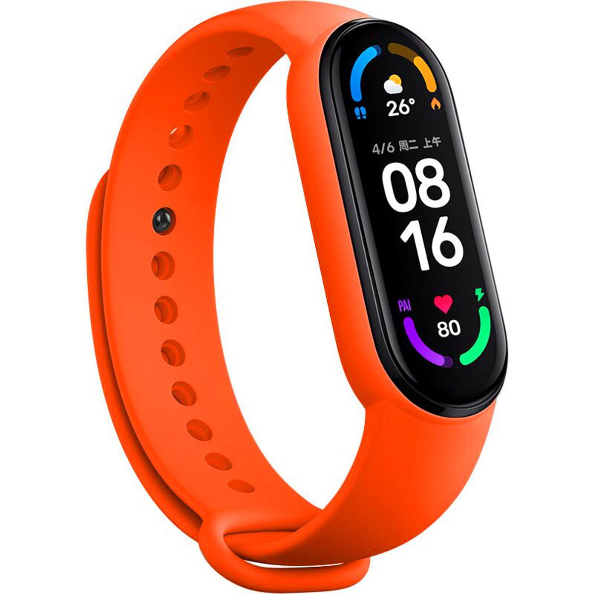 GENERICO - Correa De Silicona Colores Para Xiaomi Mi Band 5 Y 6 Naranjo
