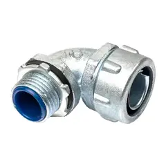 GENERICO - Conector Curvo Para Tubería Flexible Metálica 40mm