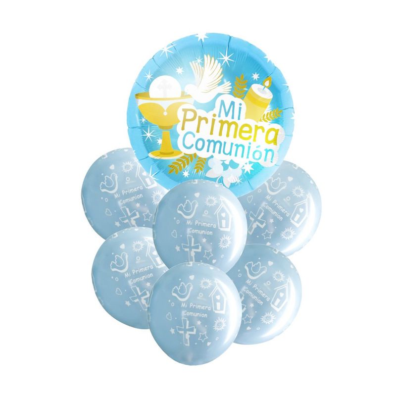 GENERICO - SET 7 GLOBO PRIMERA COMUNION NENE X1 UNI