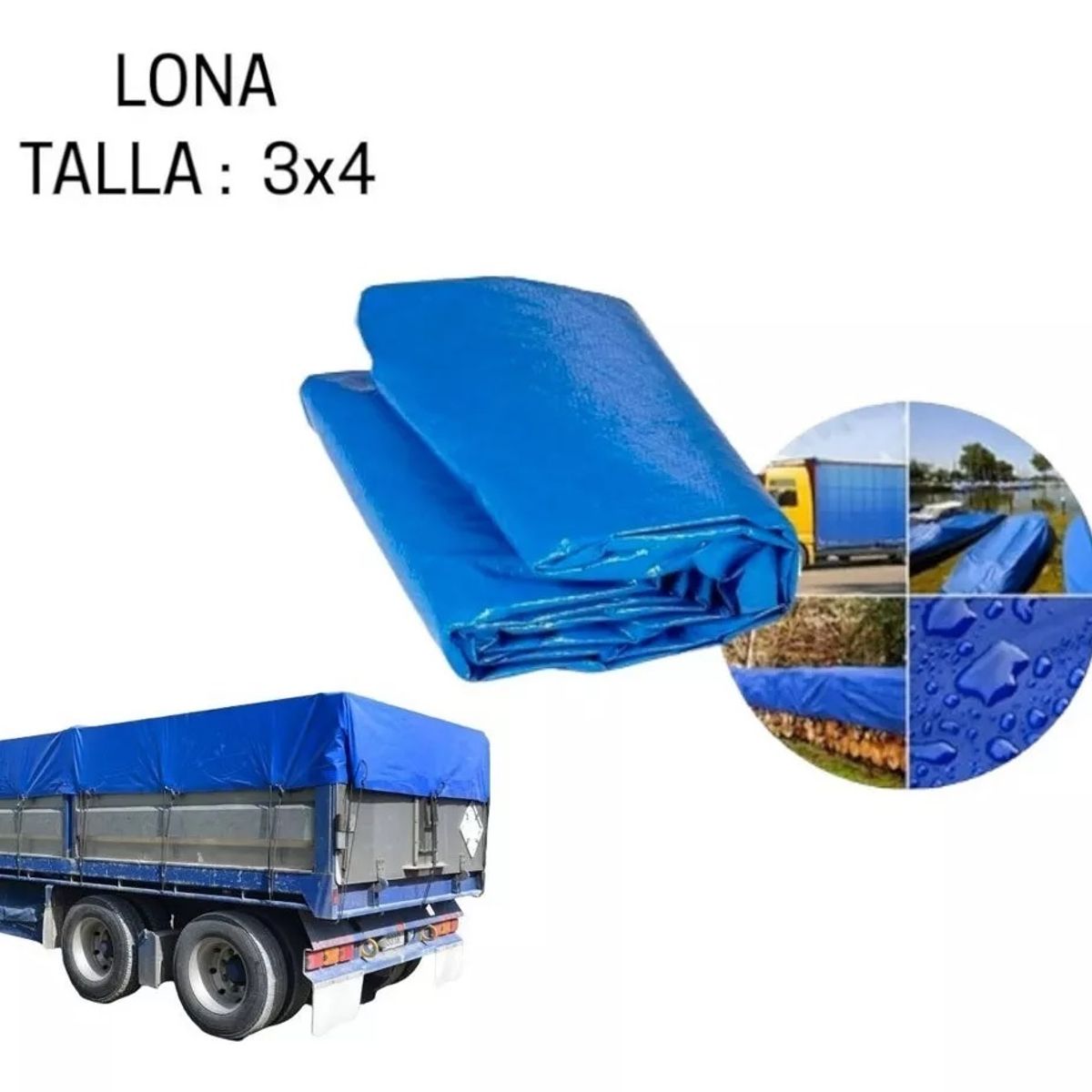 GENERICO - Carpa Toldo Lona Impermeable Cubre Autos Cobertor 6x8 Metros