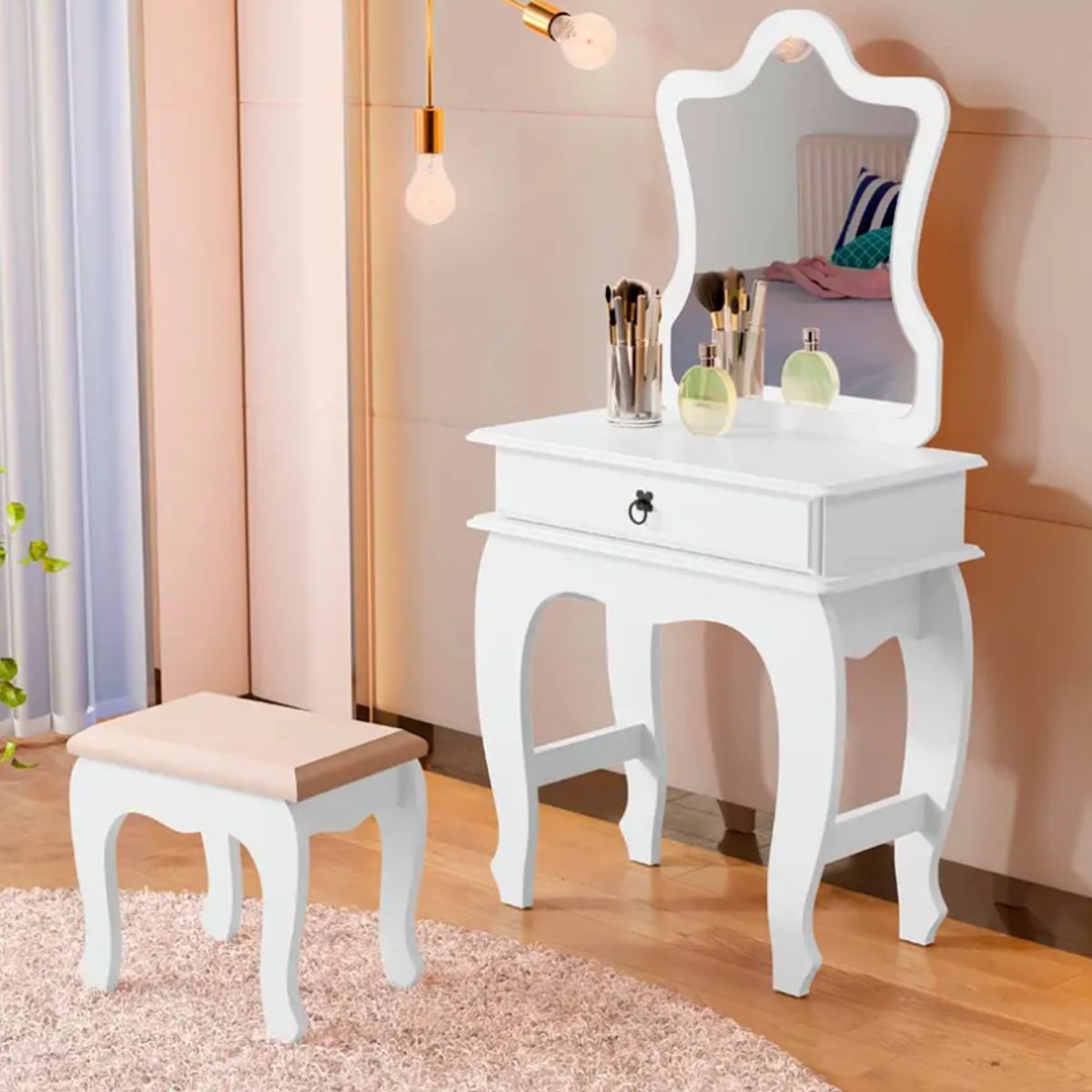 BE DESIGN - Tocador Con Espejo Luxury Blanco