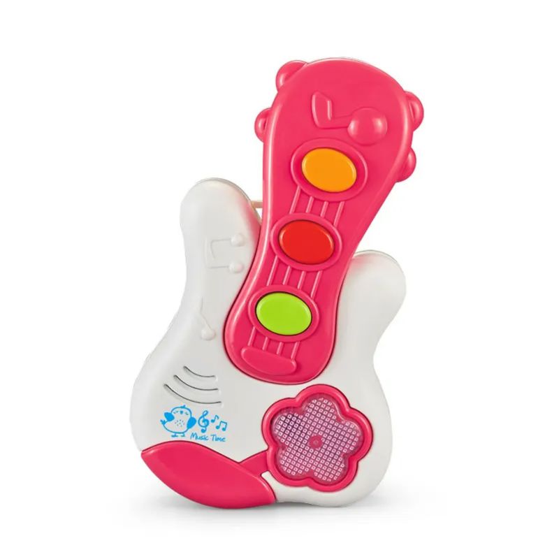 GENERICO - Juguete Piano Musical Con Luces Sonidos Forma Guitarra Bebe - Rosa