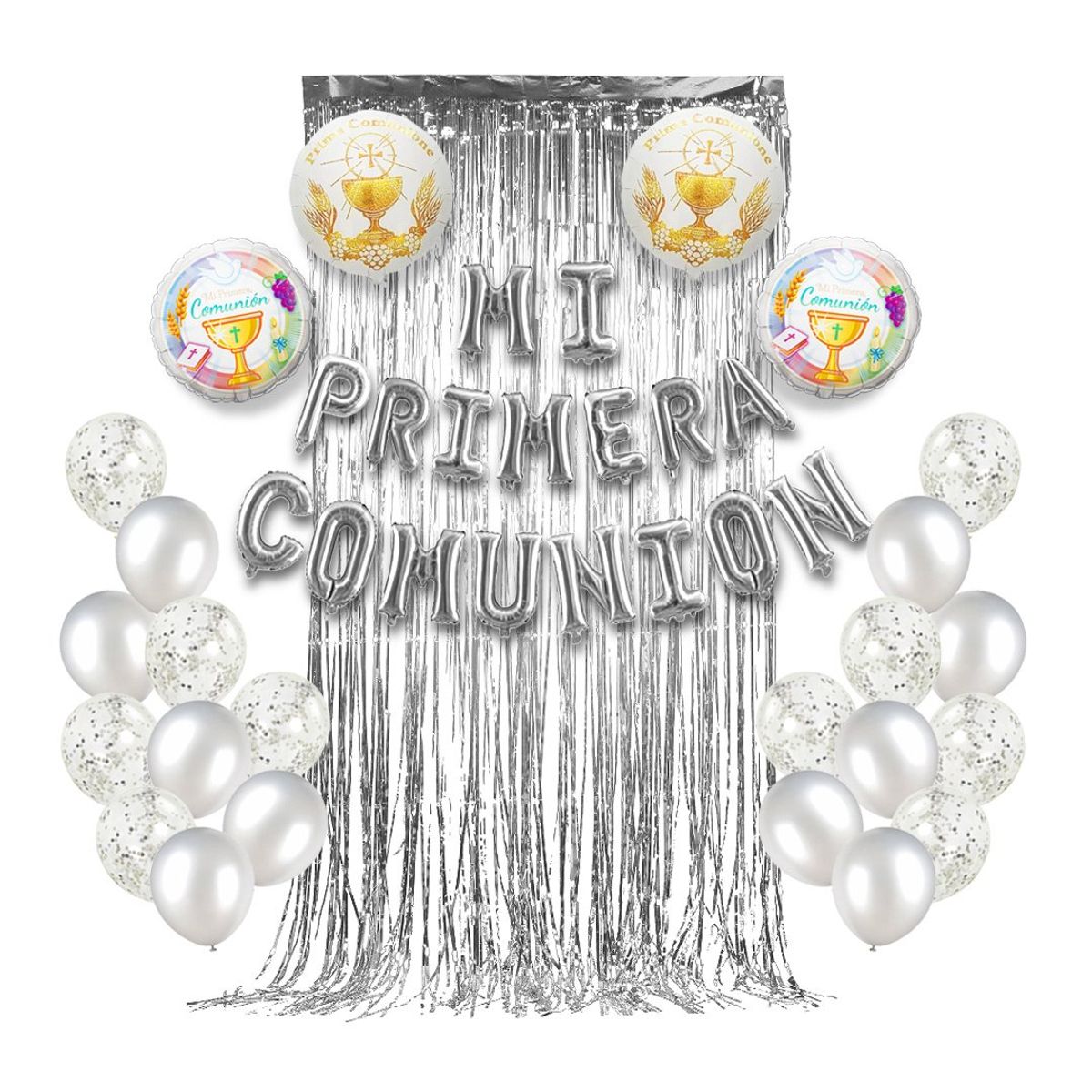 GENERICO - SET CORTINAGLOBO PRIMERA COMUNION X1 UNI