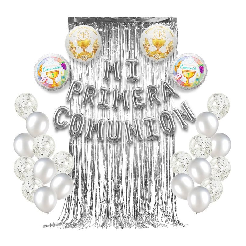 GENERICO - SET CORTINAGLOBO PRIMERA COMUNION X1 UNI