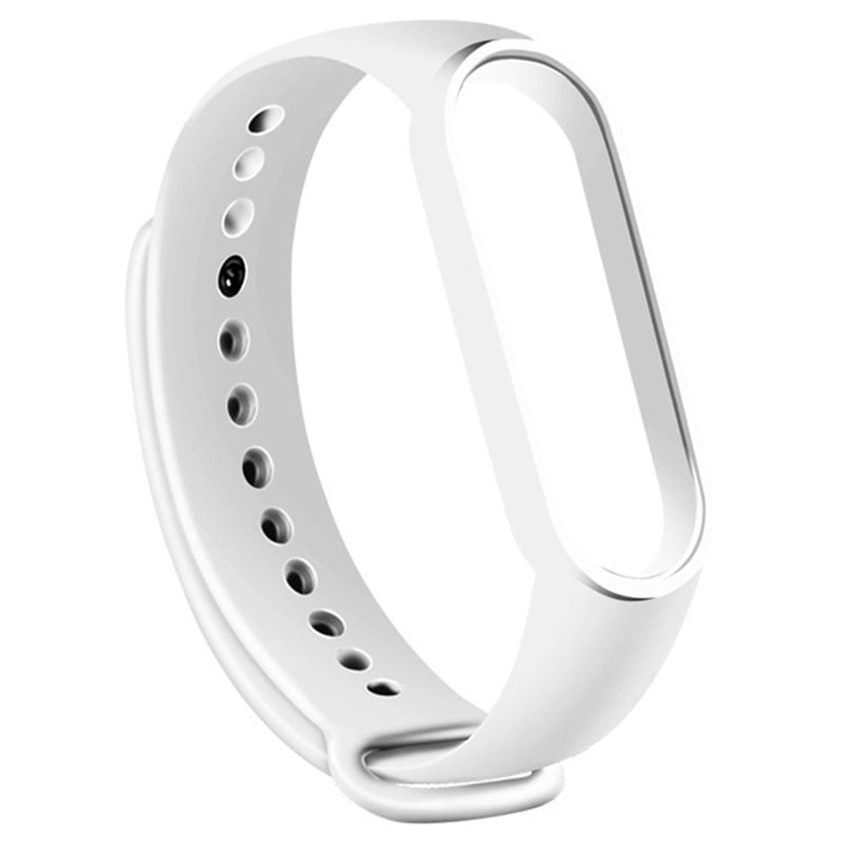 BANANA TIENDA - Correa De Silicona Colores Compatible con Xiaomi Mi Band 5 Y 6 Blanco