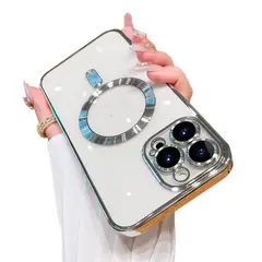 GENERICO - Carcasa Magnetica Para iPhone 14 Plata