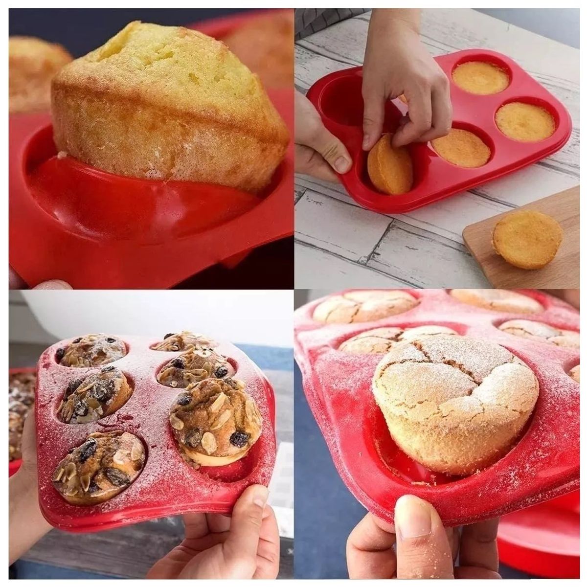 Pasteleria - Moldes Silicona Moldes Cupcake Molde 6 Cavid Muffin.