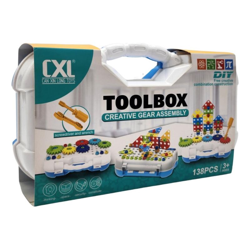 GENERICO - Juego De Mesa Engranajes Circuitos Bloques Educativo 138 Pcs