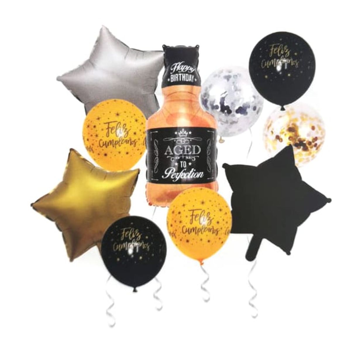 GENERICO - SET GLOBO METALICO F.C WHISKEY X 1 SET