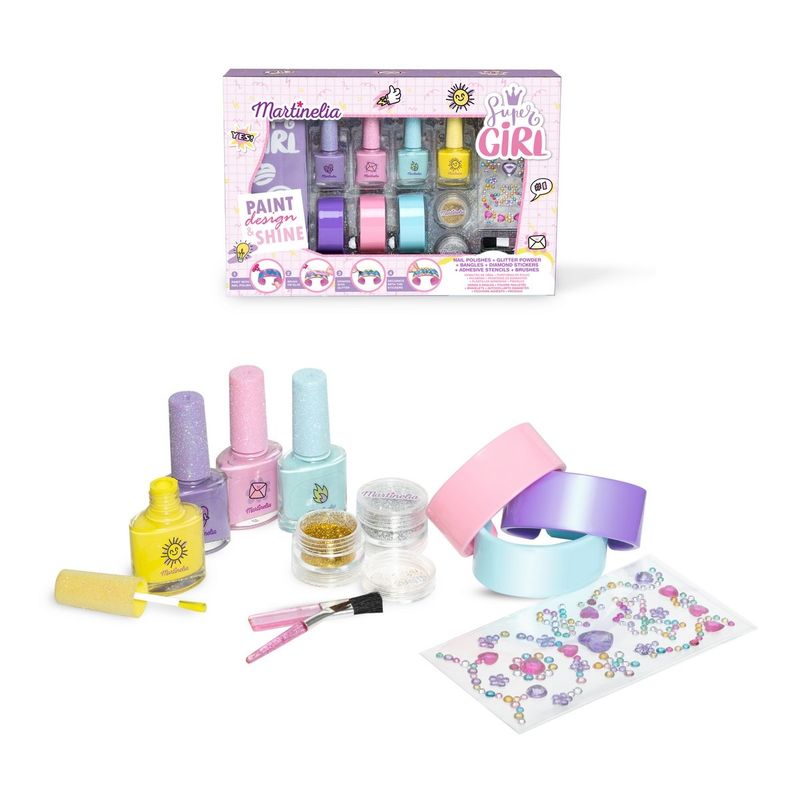 ANSALDO - MARTINELIA – SUPER GIRL SET DE UÑAS Y PULSERAS
