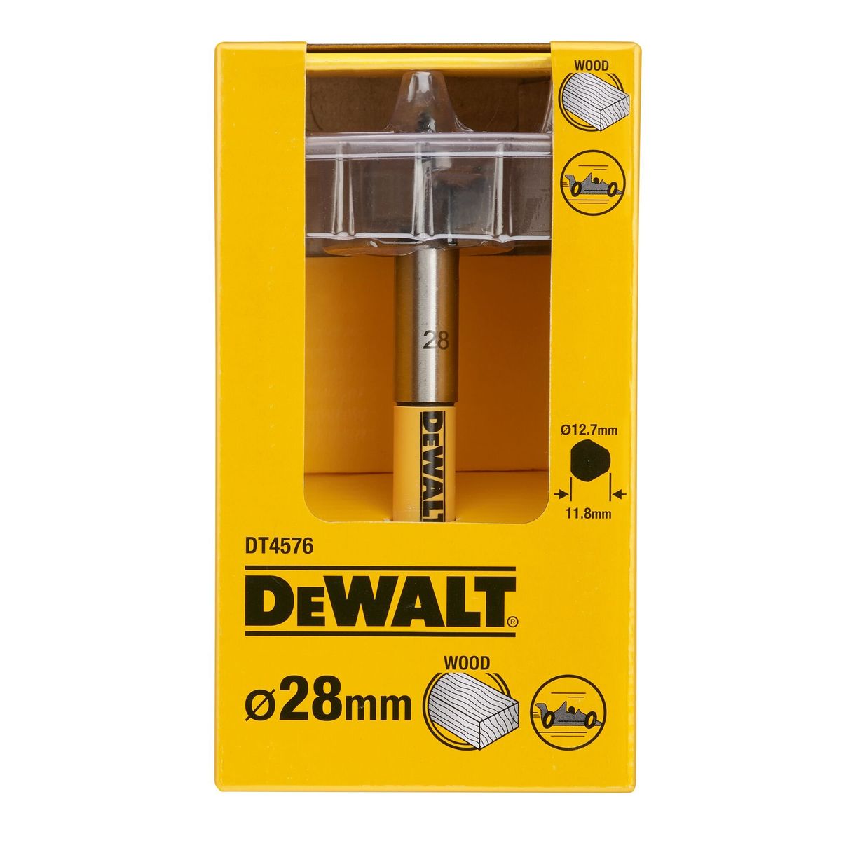 Broca auto-perforante para madera 28mm DEWALT DT4576-QZ, marca DEWALT - Foto 2