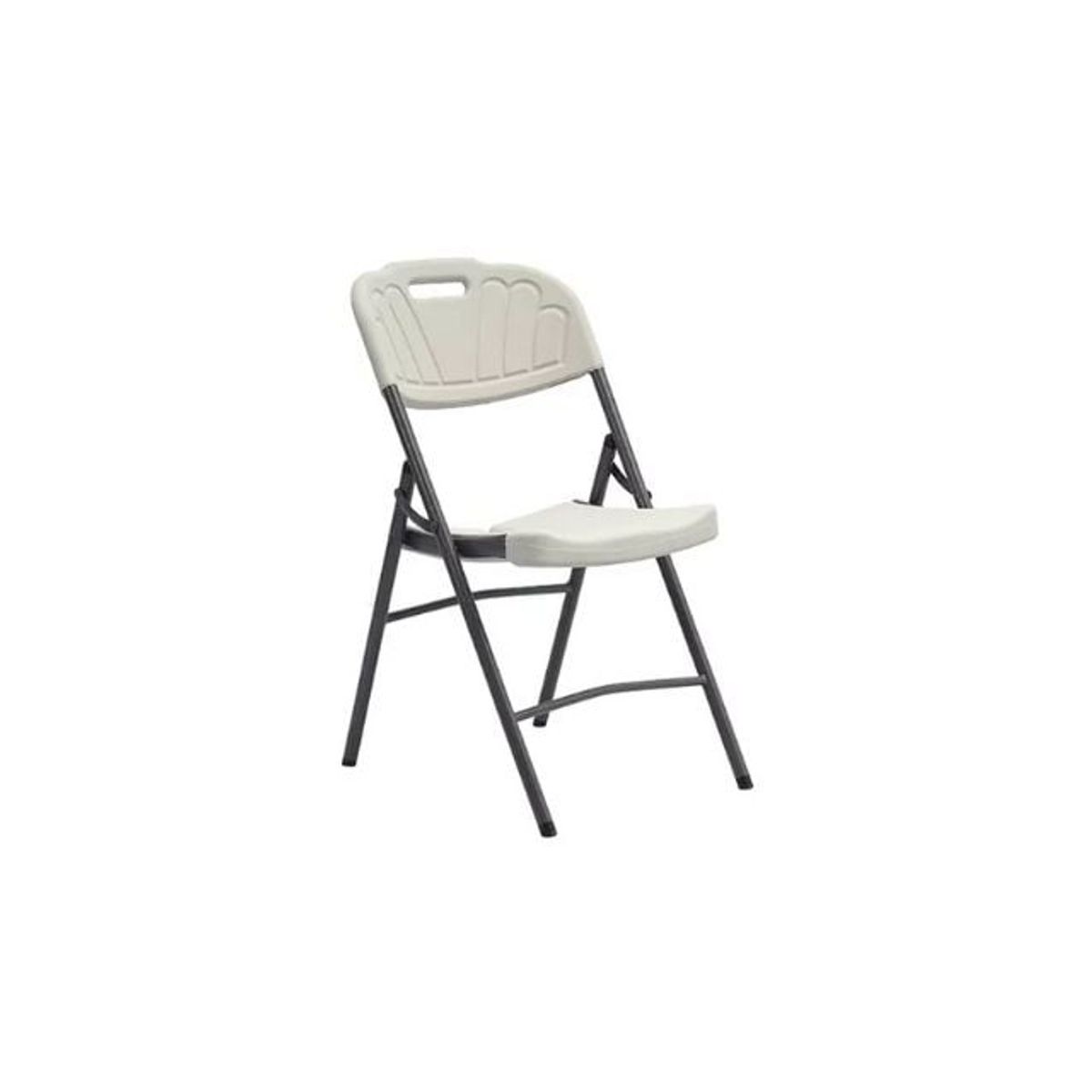 GENERICO - Silla Plegable De Plástico Resistente Y Hierro Blanca