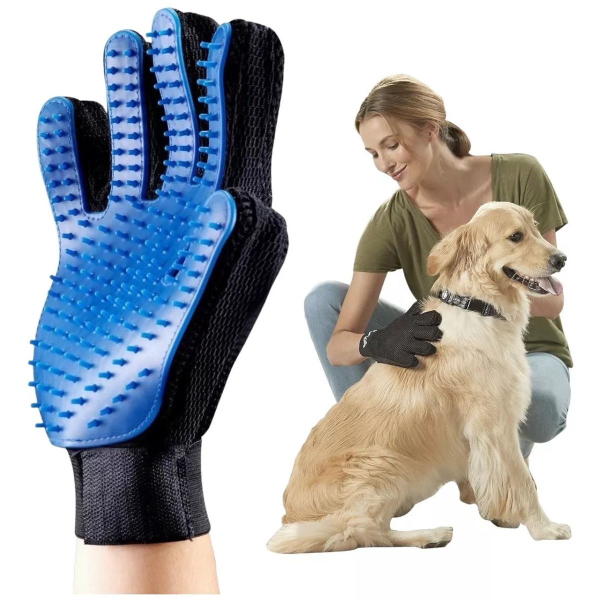 GENERICO - GUANTE BAÑO DUCHA MASCOTAS MASAJEADOR