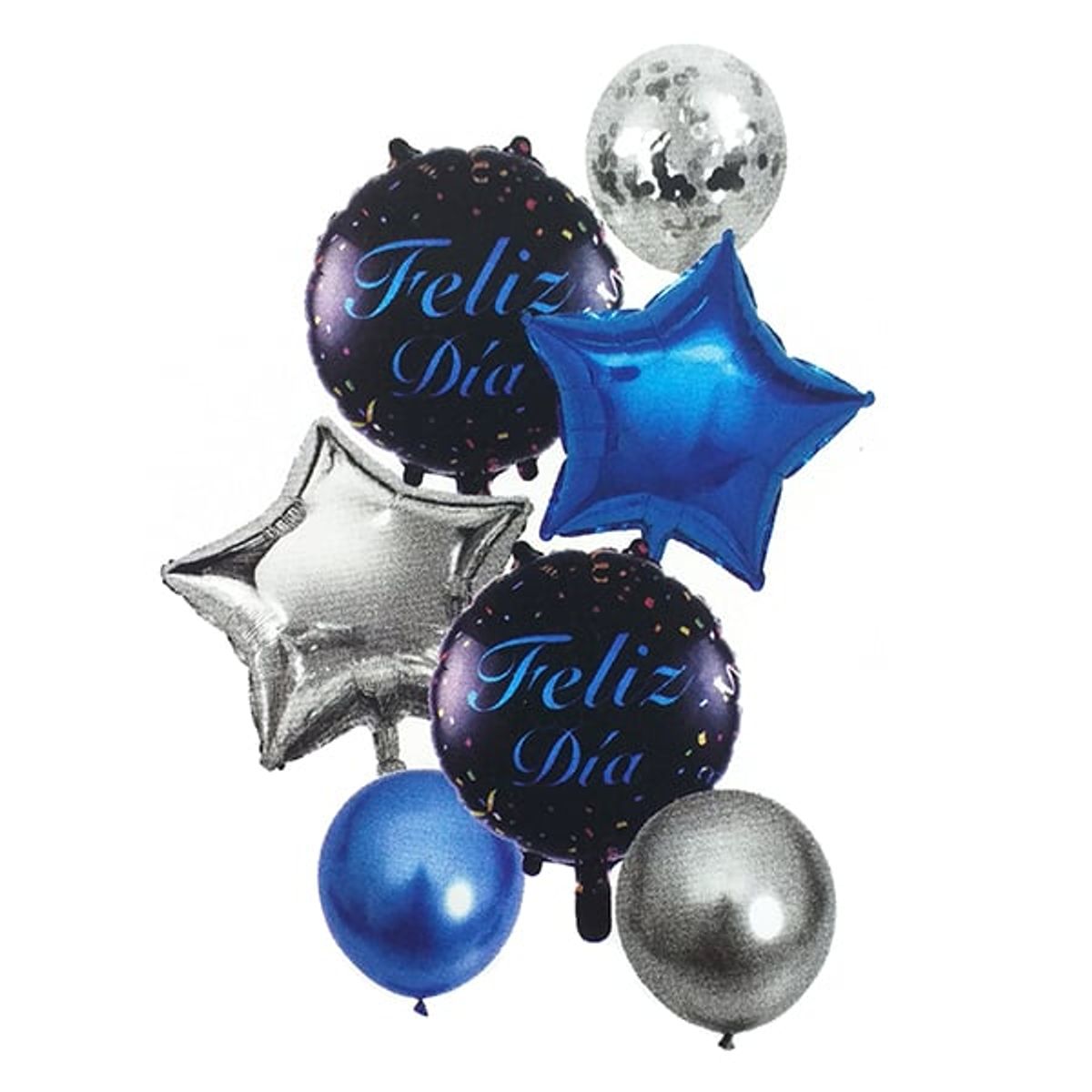 GENERICO - SET GLOBO METALICO FELIZ DIA X 1 SET