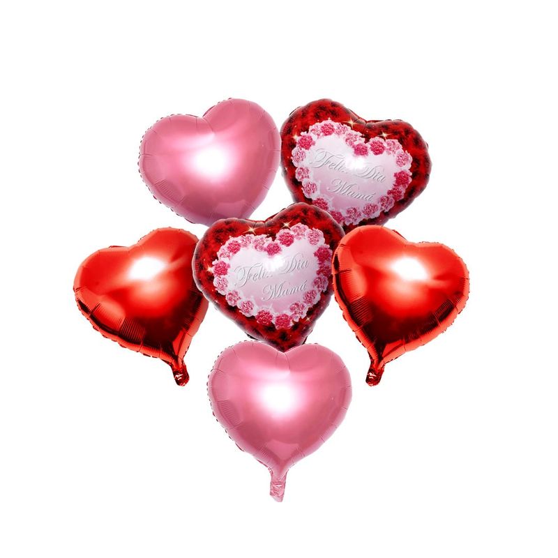 GENERICO - SET GLOBO METALICO FELIZ DIA MAMA X1 SET