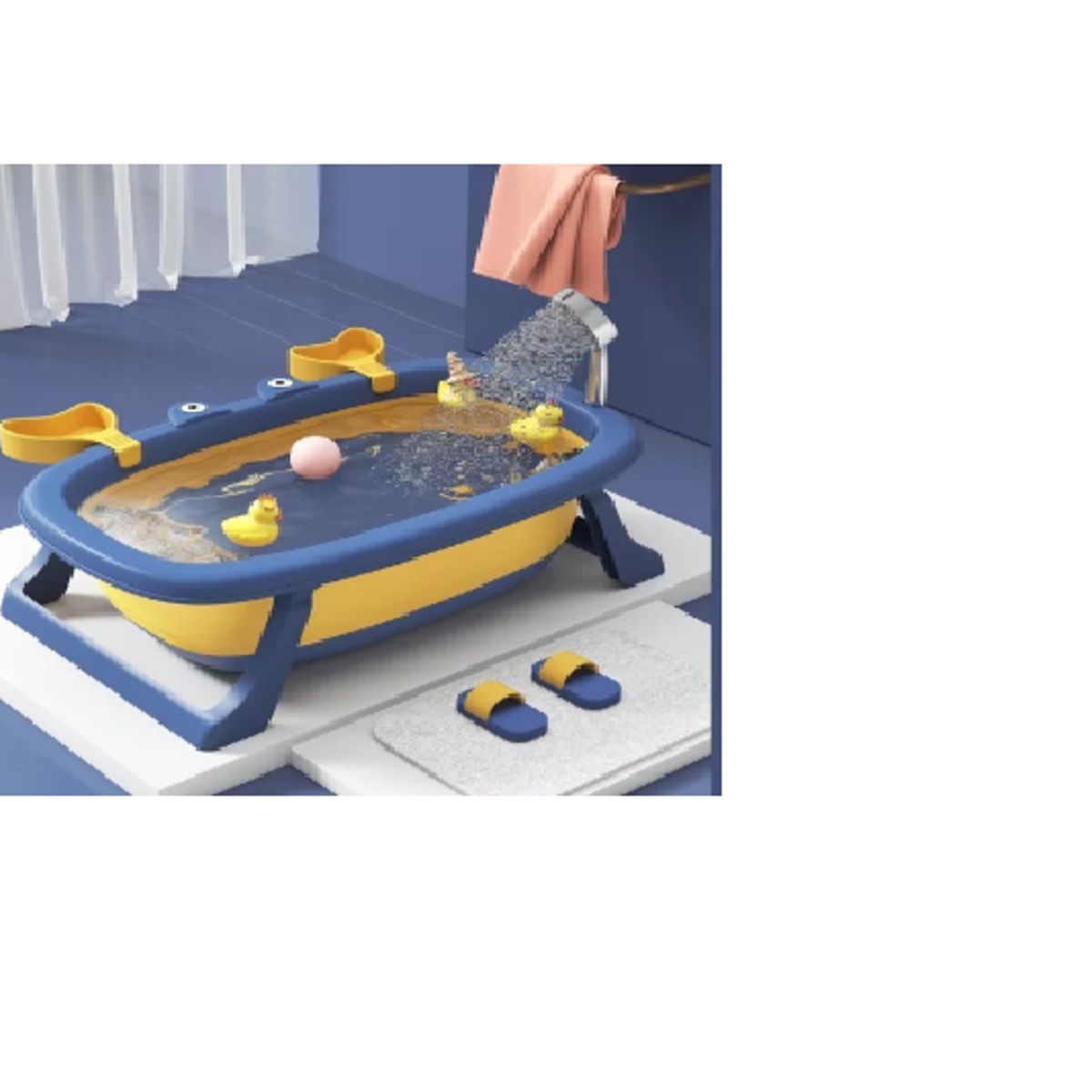 GENERICO - Tina Cangrejo Bebe Bañera Plegable + Malla Reforzada Importa