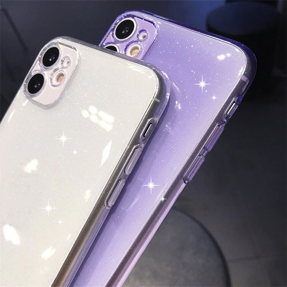 GENERICO - Carcasas Candy Brillo Silicona Para iPhone 13 / 14 Lila Neón