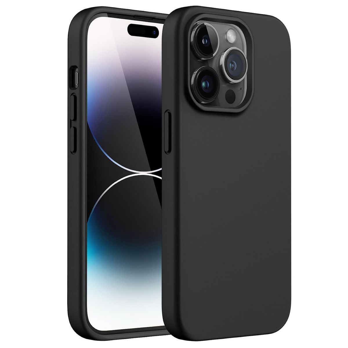GENERICO - Funda De Silicona Para iPhone 14 Pro - Negro