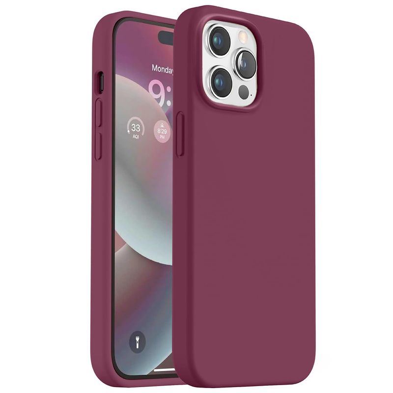 GENERICO - Funda De Silicona Para iPhone 14 Pro Max - Currant