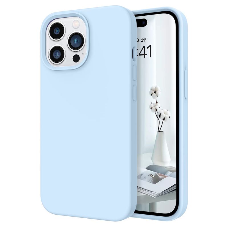 GENERICO - Funda De Silicona Para iPhone 14 Pro - Azul Cielo