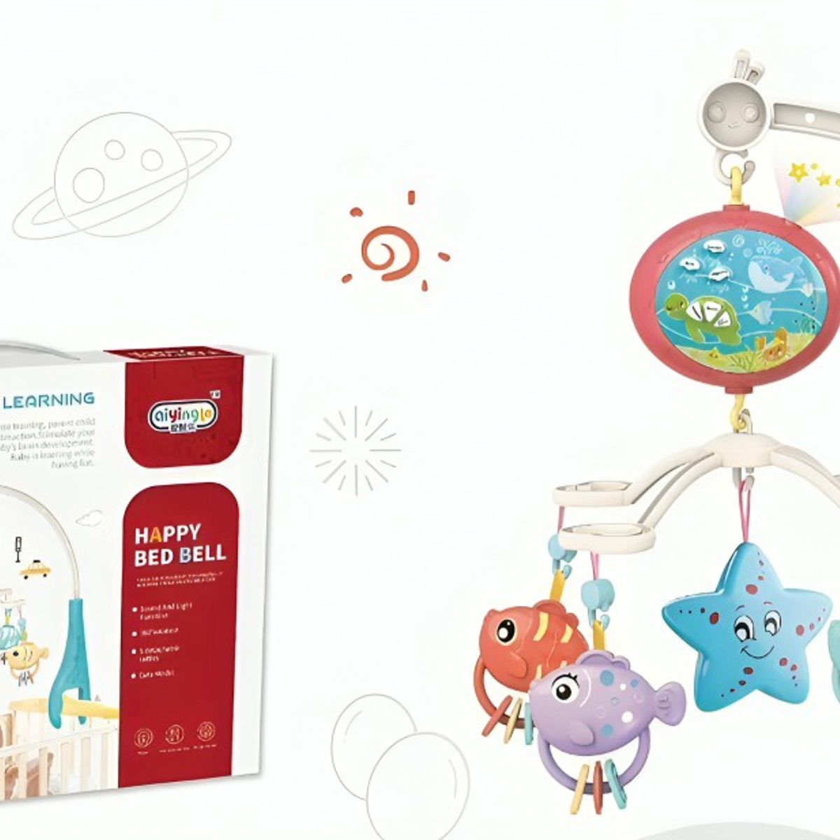 OEM - Movil Infantil Estrella  y Cielos Nocturnos cod 668-113