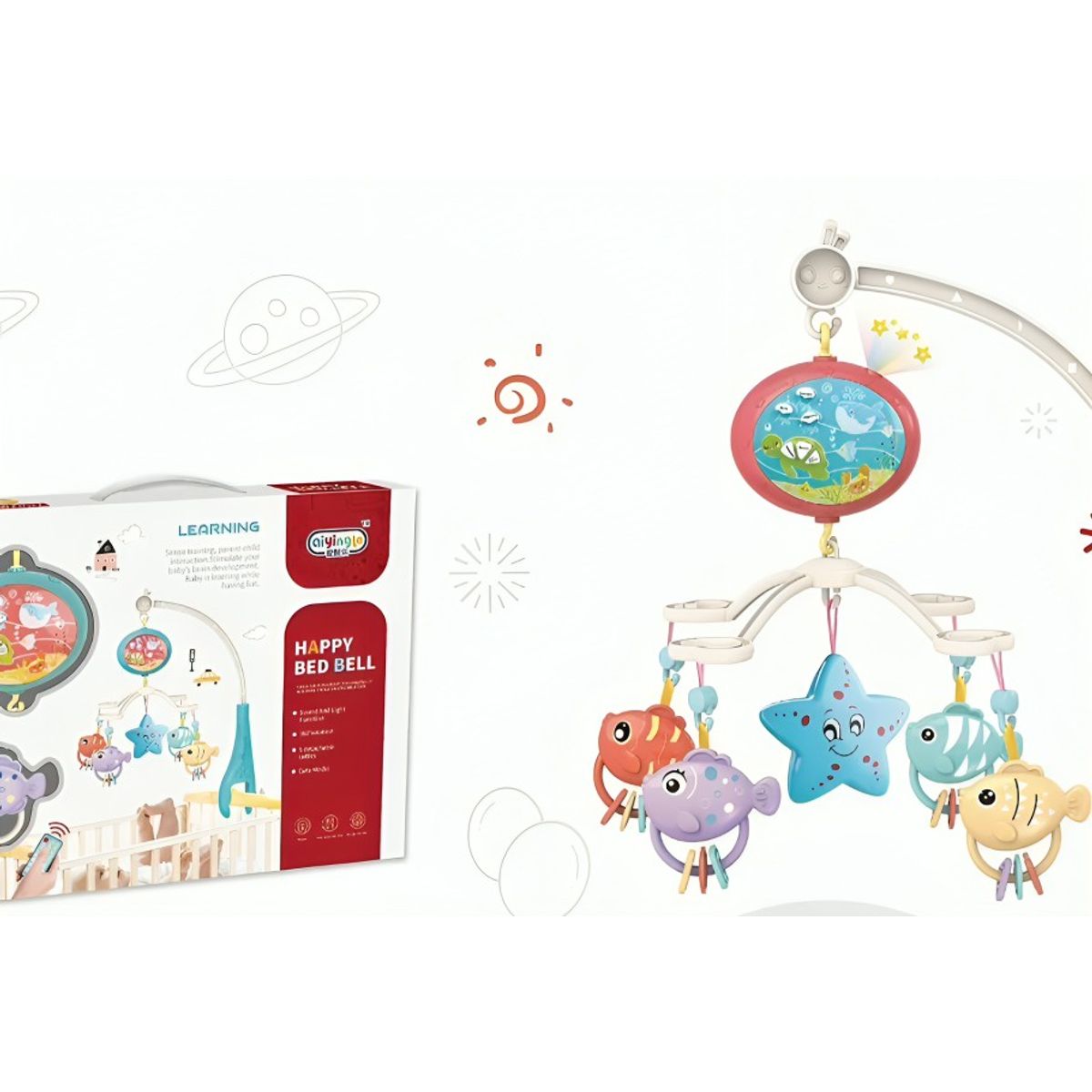 OEM - Movil Infantil Estrella  y Cielos Nocturnos cod 668-113