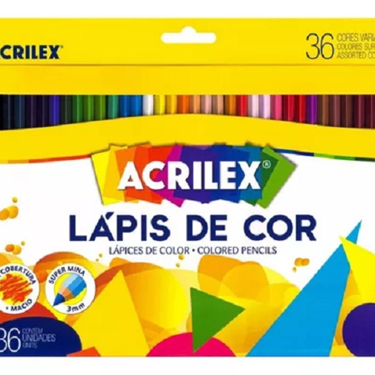 GENERICO - Acrilex Lapices De Colores - 36 Colores - Super Mina 3mm