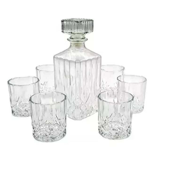 GENERICO - Set Decantador De Whisky + 6 Vasos Diseño Elegante