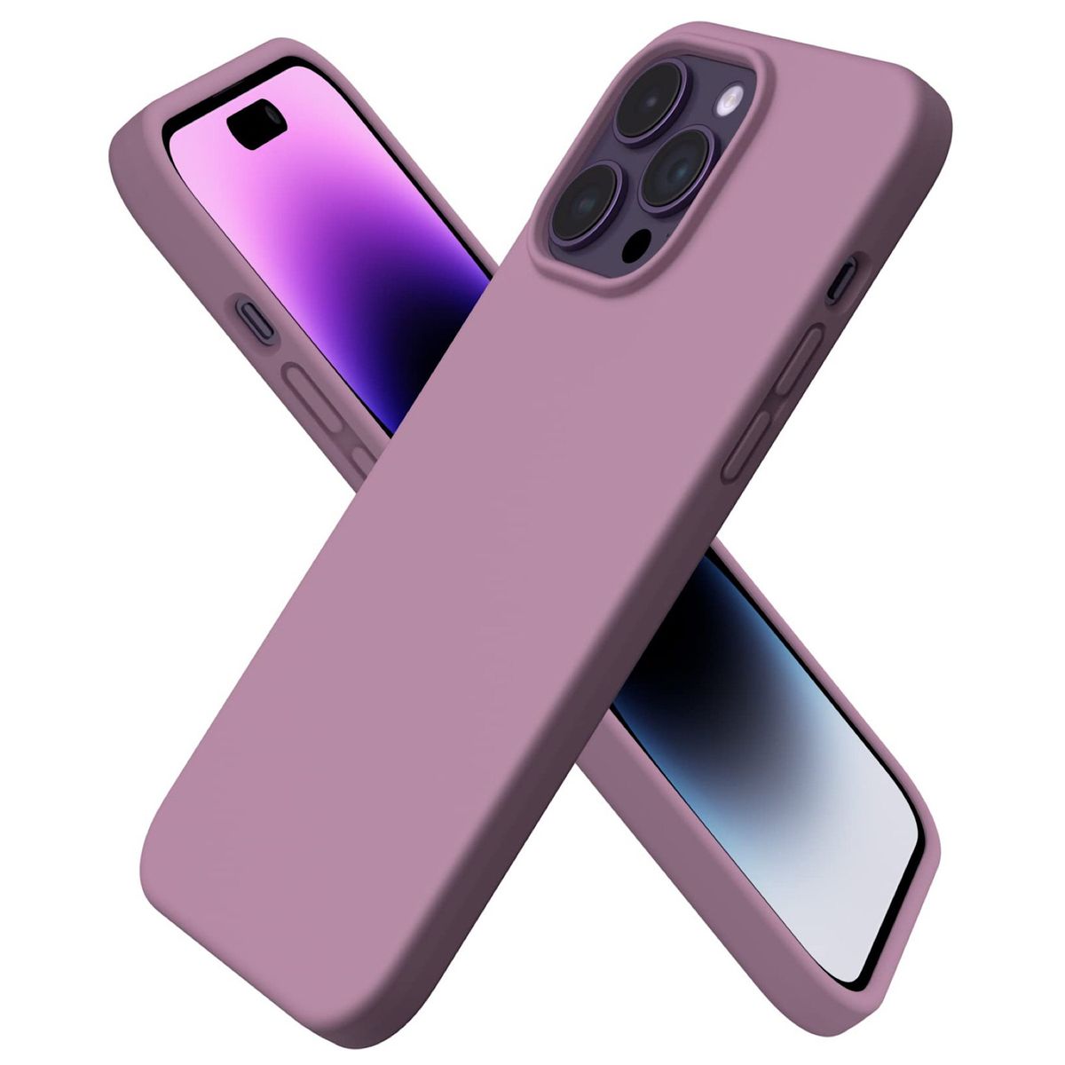 GENERICO - Carcasa De Silicona Para iPhone 14 Pro-Purpura Claro