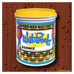 WETPROOF - BARNIZ PARA MADERA IMPERMEABILIZANTE WET PROOF® CAOBA 1 GALON
