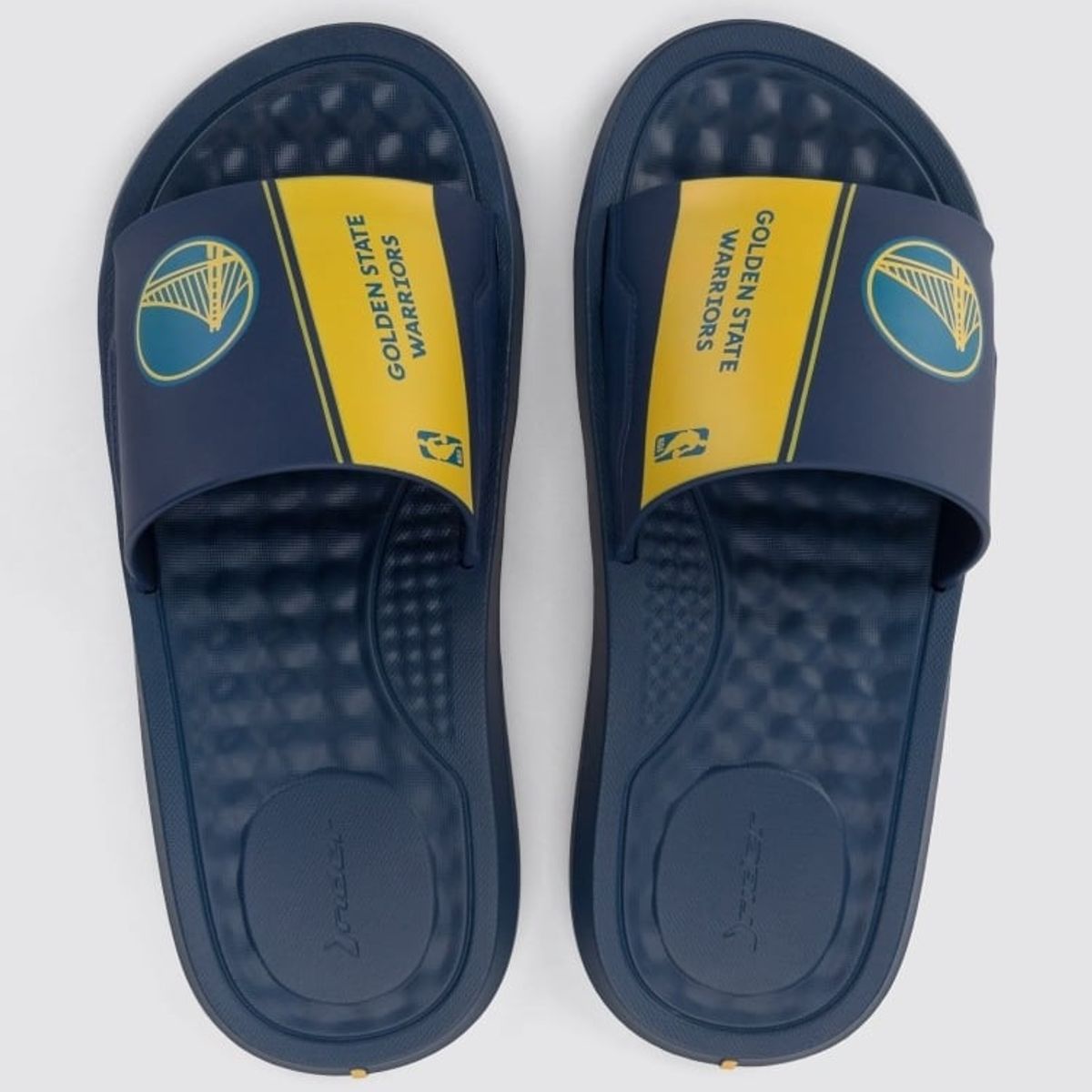 RIDER - Sandalia Hombre Azul/Amarillo Warriors NBA