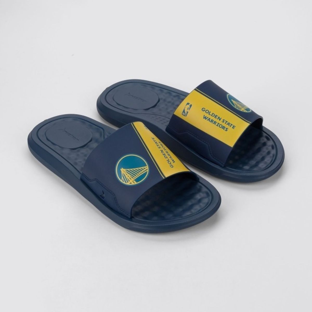 RIDER - Sandalia Hombre Azul/Amarillo Warriors NBA