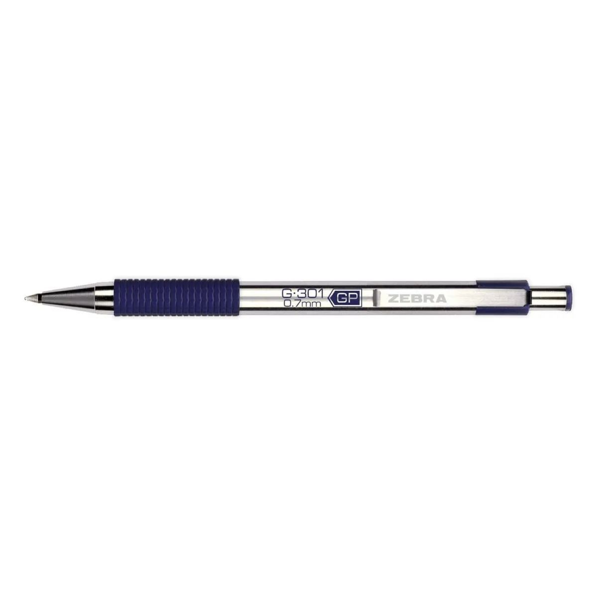 ZEBRA - Boligrafo De Gel Retractil Aluminio Rollerball 0.7 mm