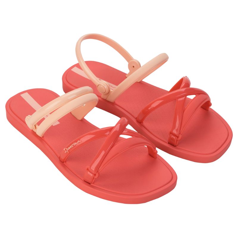 IPANEMA - Sandalia Mujer Rojo/Beige Seu Jeito Ipanema