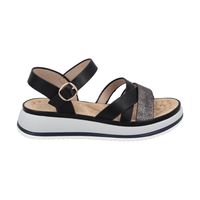 Sandalia Mujer Negro Plataforma Laura