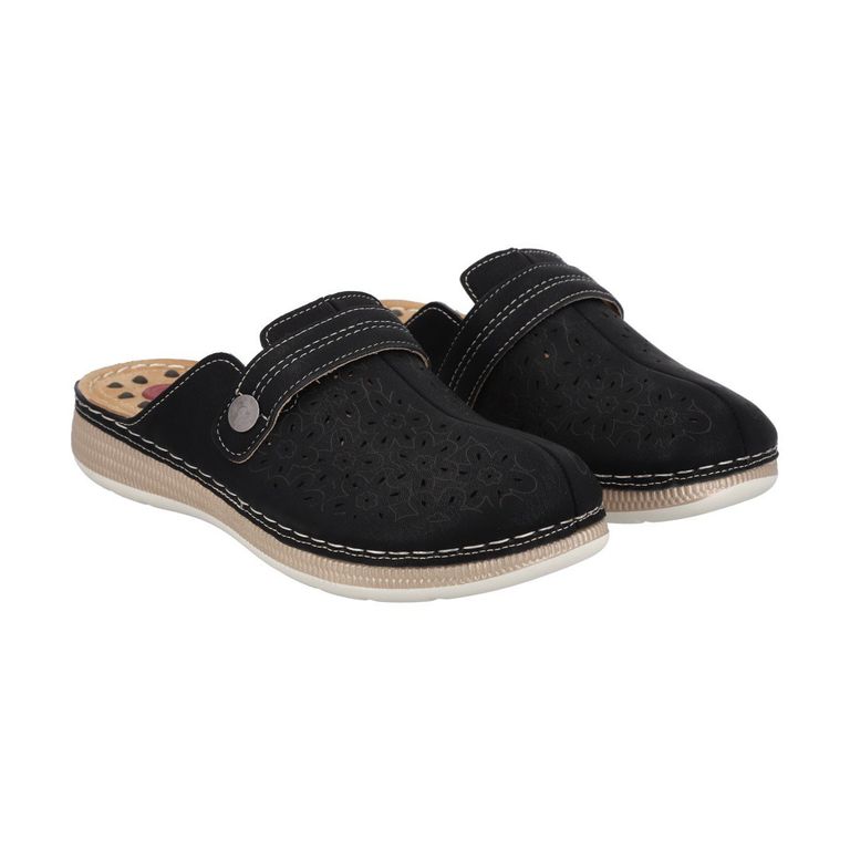 Zueco Mujer Negro Marina
