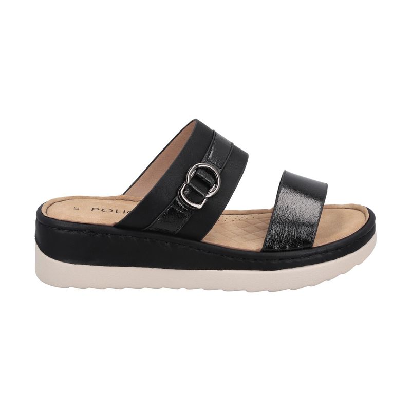 POLICE - Sandalia Mujer Negro Plataforma Antonela Police