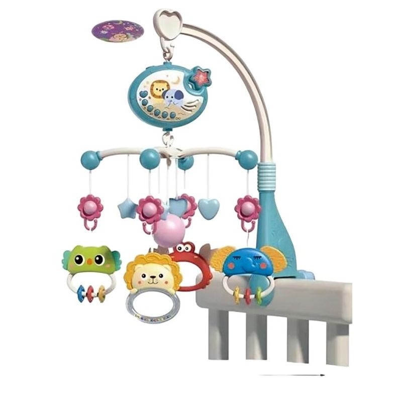 OEM - Movil Infantil  Musical con proyección de imagen Celeste 698-84