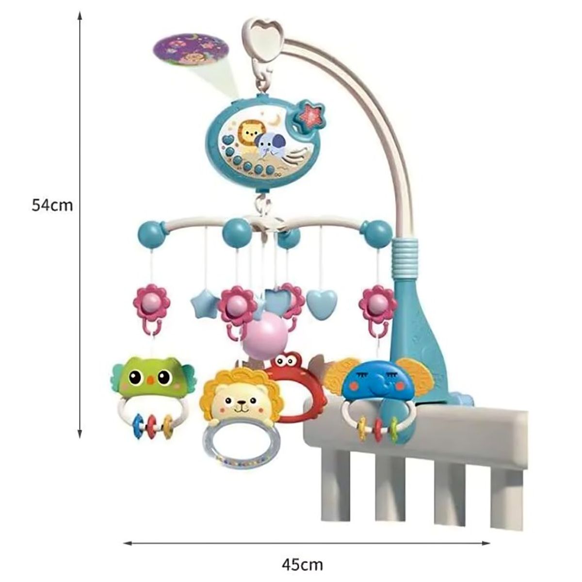 OEM - Movil Infantil  Musical con proyección de imagen Celeste 698-84