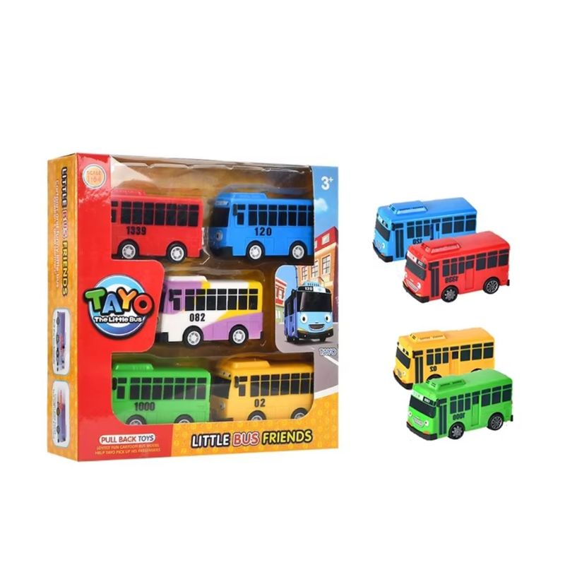 GENERICO - Tayo El Pequeño Autobus Y Sus Amigos pack 5 buses.