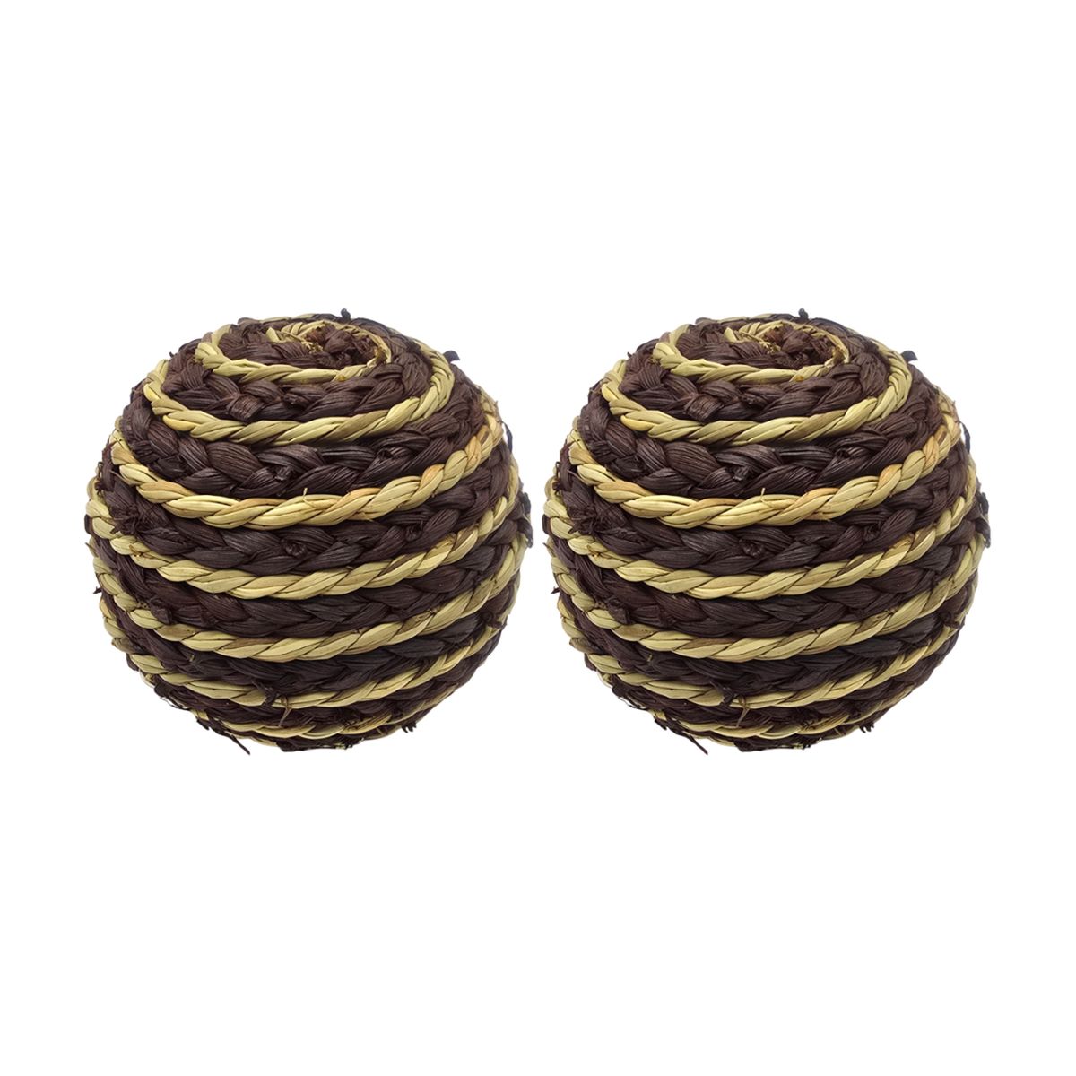 GENERICO - Set 2 Esferas De Yute Cuerda Para Decoracion Pelota Marron