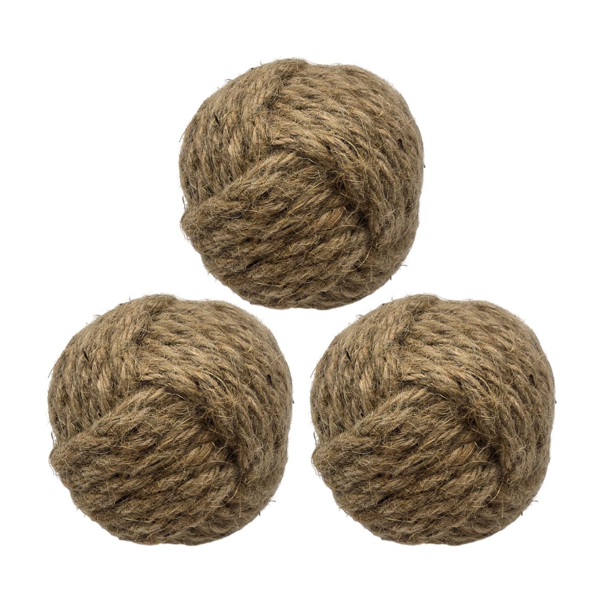 GENERICO - Set 3 Esferas De Yute Cuerda Para Decoracion Pelota De Yute