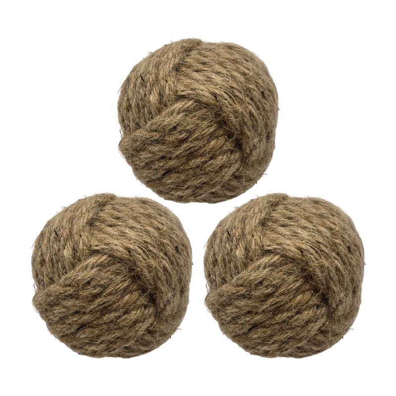 GENERICO - Set 3 Esferas De Yute Cuerda Para Decoracion Pelota De Yute