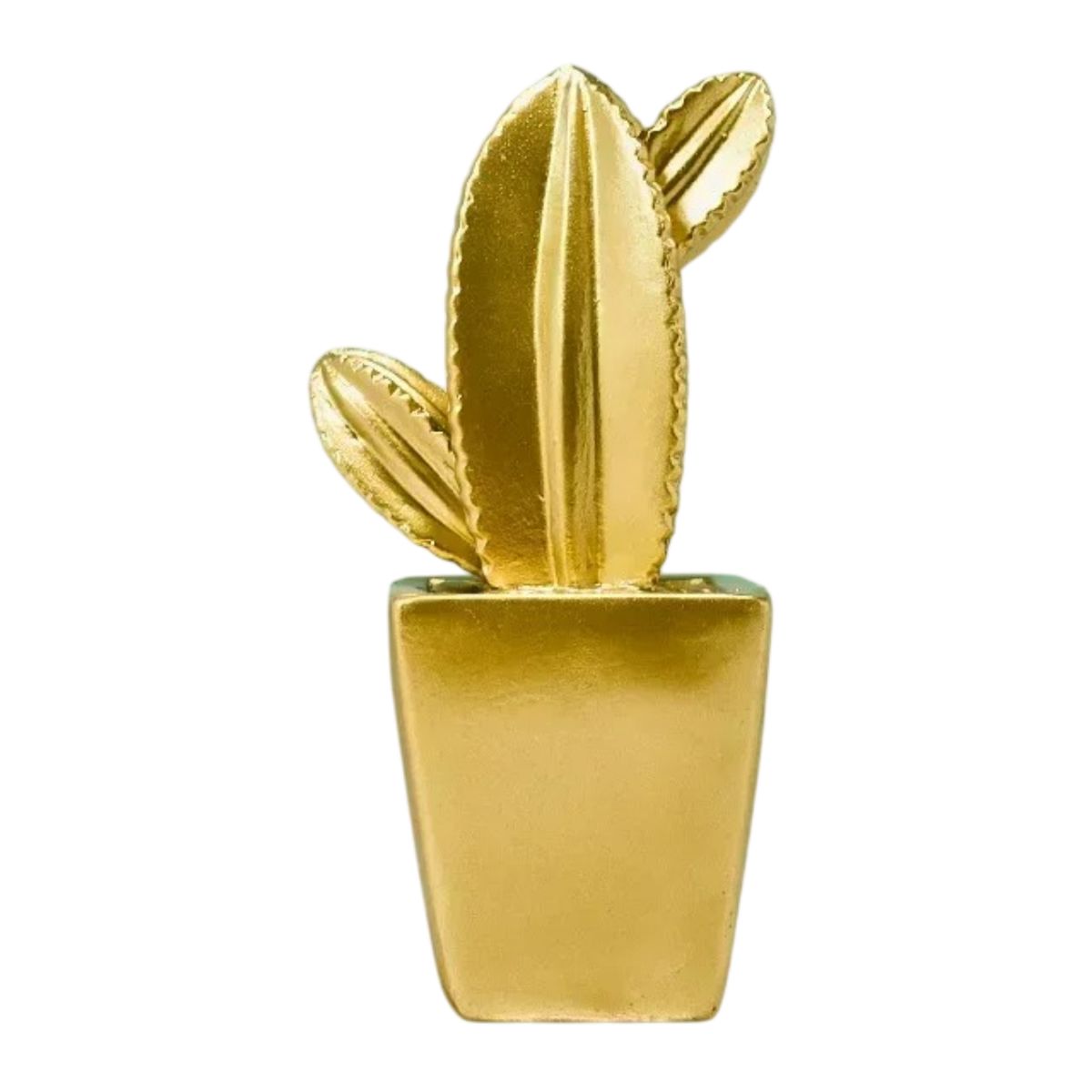 GENERICO - Adorno Cactus De Resina Dorado Decoracion Mesa Oficina D2