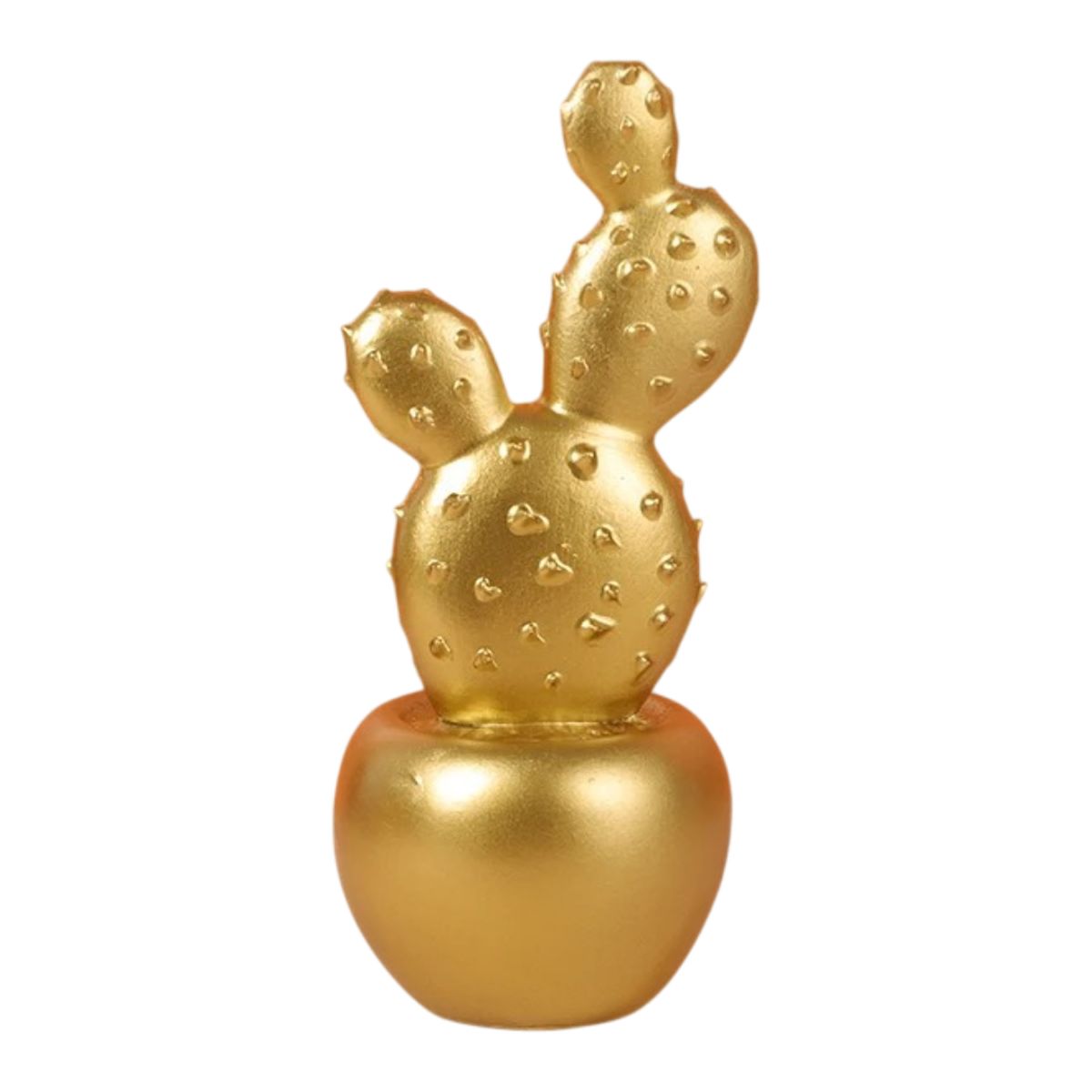 GENERICO - Adorno Cactus De Resina Dorado Decoracion Mesa Oficina D1