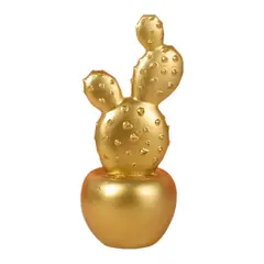 GENERICO - Adorno Cactus De Resina Dorado Decoracion Mesa Oficina D1