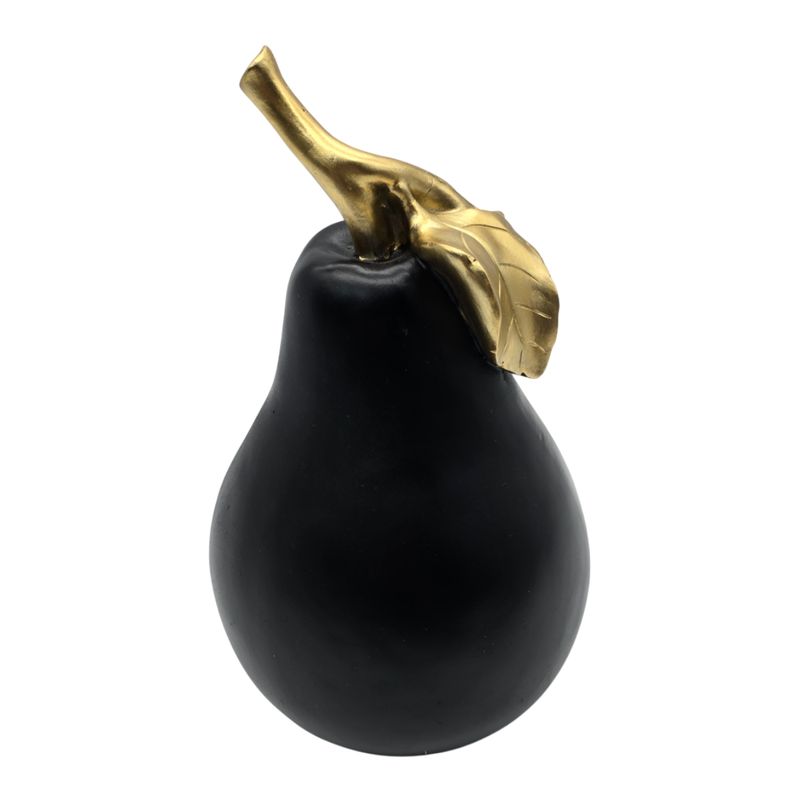 GENERICO - Figura Adorno De Pera Negra Decorativa En Resina Moderna