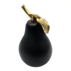 GENERICO - Figura Adorno De Pera Negra Decorativa En Resina Moderna